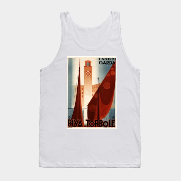 Riva - Torbole on Lake Garda, Italy - Vintage Travel Poster Design Tank Top by Naves